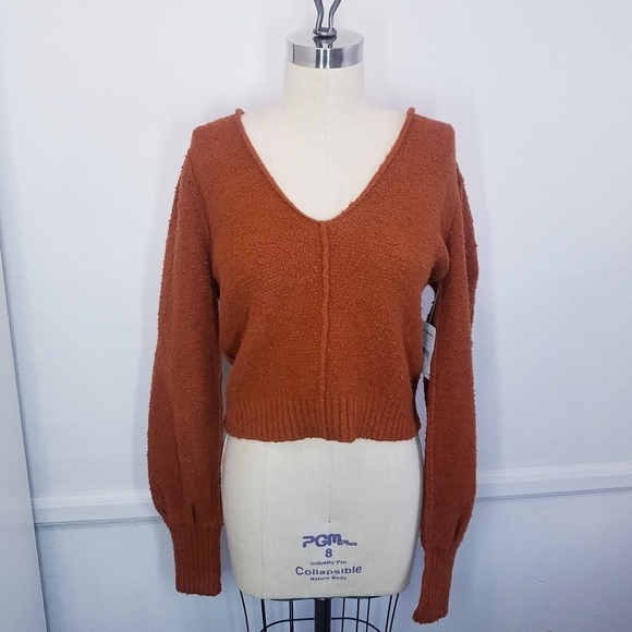 NEW Free People |‎ Reverie Vneck Sweater S - Picture 9 of 16